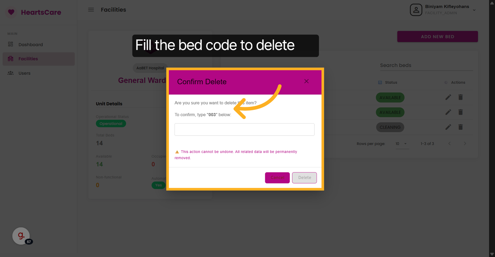 Select Bed Code