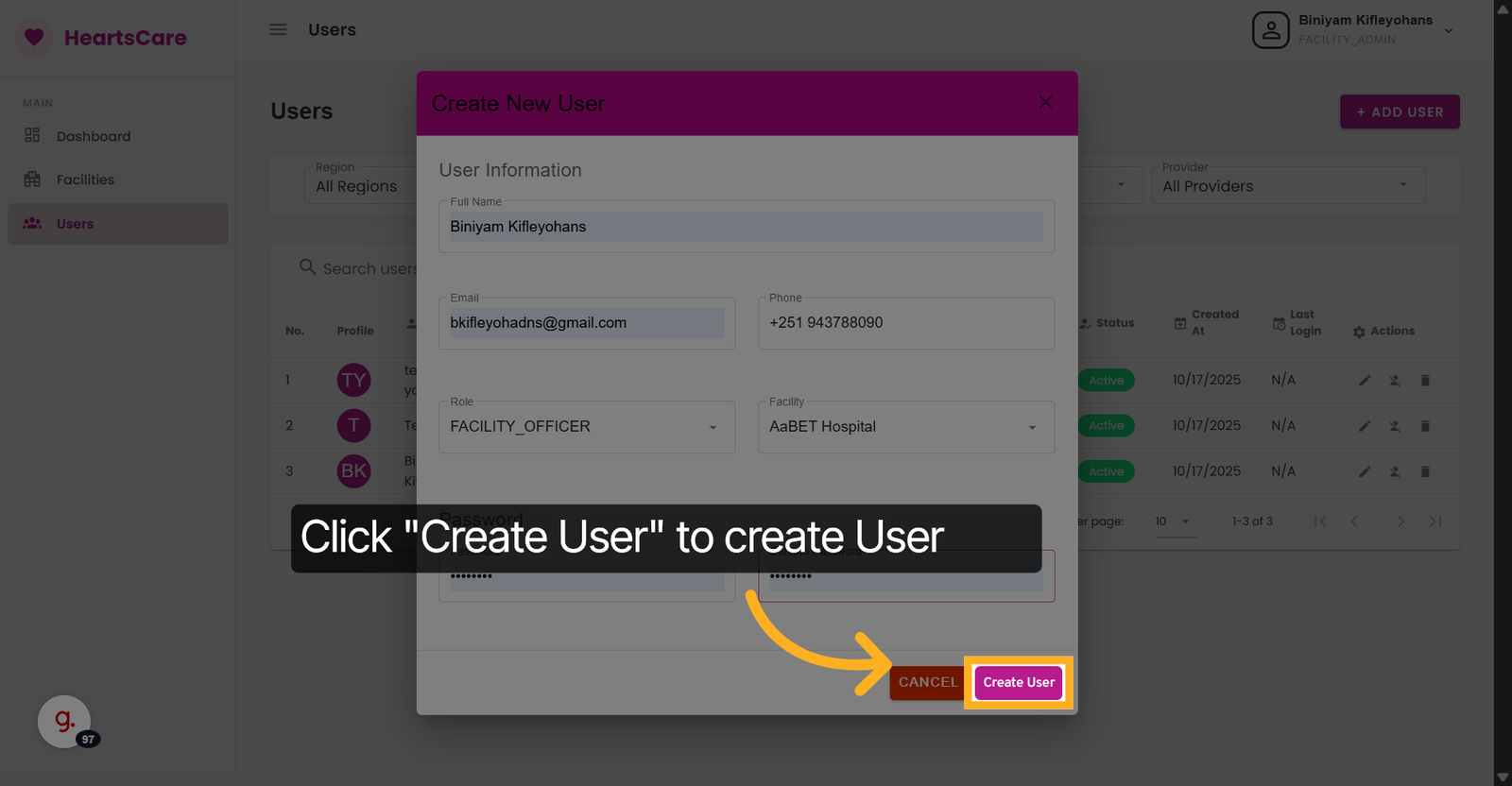 Confirm Password Entry